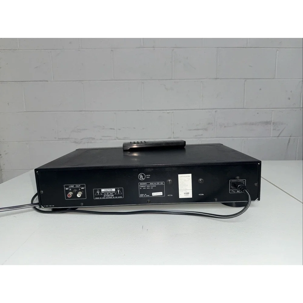 Vintage Sony Compact Disc Player CDP-390 USED Untested